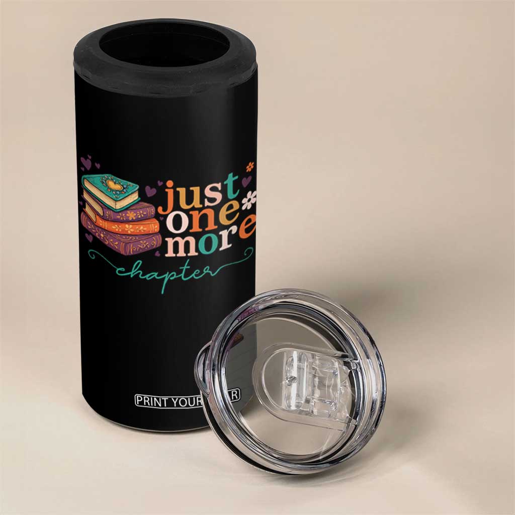 Just One More Chapter 4 in 1 Can Cooler Tumbler Cute Pastel Bookworm Girl Reader TS12 Print Your Wear