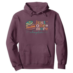 Just One More Chapter Hoodie Cute Pastel Bookworm Girl Reader TS12 Maroon Print Your Wear