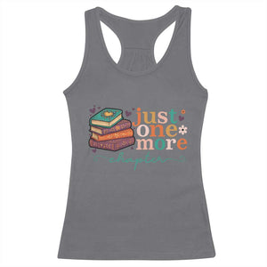 Just One More Chapter Racerback Tank Top Cute Pastel Bookworm Girl Reader TS12 Charcoal Print Your Wear