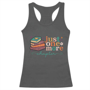 Just One More Chapter Racerback Tank Top Cute Pastel Bookworm Girl Reader TS12 Dark Heather Print Your Wear