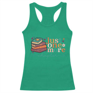 Just One More Chapter Racerback Tank Top Cute Pastel Bookworm Girl Reader TS12 Irish Green Print Your Wear