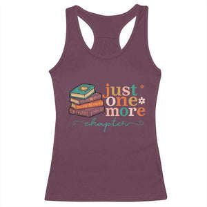 Just One More Chapter Racerback Tank Top Cute Pastel Bookworm Girl Reader TS12 Maroon Print Your Wear