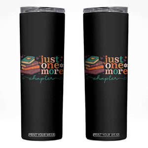 Just One More Chapter Skinny Tumbler Cute Pastel Bookworm Girl Reader TS12 Black Print Your Wear