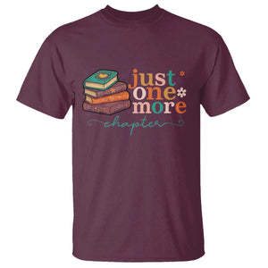 Just One More Chapter T Shirt Cute Pastel Bookworm Girl Reader TS12 Maroon Print Your Wear