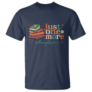 Just One More Chapter T Shirt Cute Pastel Bookworm Girl Reader TS12 Navy Print Your Wear