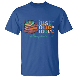 Just One More Chapter T Shirt Cute Pastel Bookworm Girl Reader TS12 Royal Blue Print Your Wear