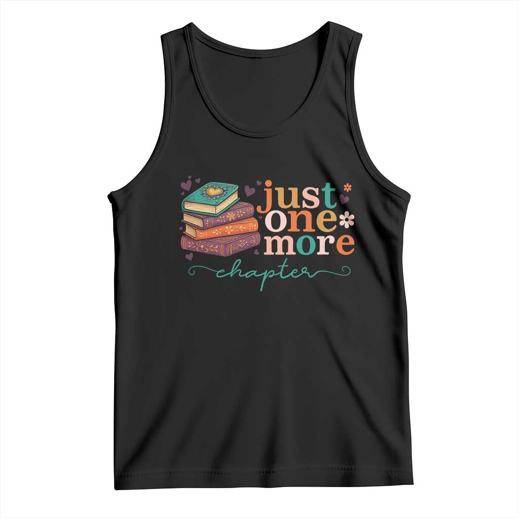 Just One More Chapter Tank Top Cute Pastel Bookworm Girl Reader TS12 Black Print Your Wear