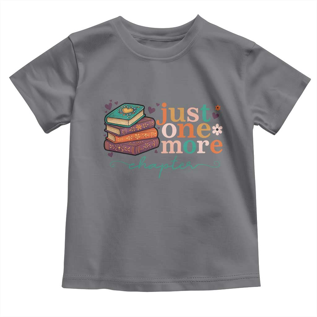 Just One More Chapter Toddler T Shirt Cute Pastel Bookworm Girl Reader TS12 Charcoal Print Your Wear