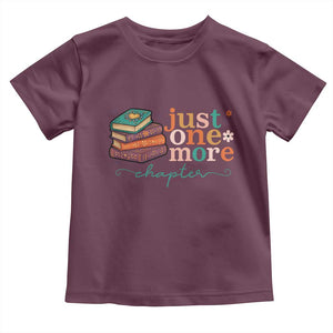 Just One More Chapter Toddler T Shirt Cute Pastel Bookworm Girl Reader TS12 Maroon Print Your Wear
