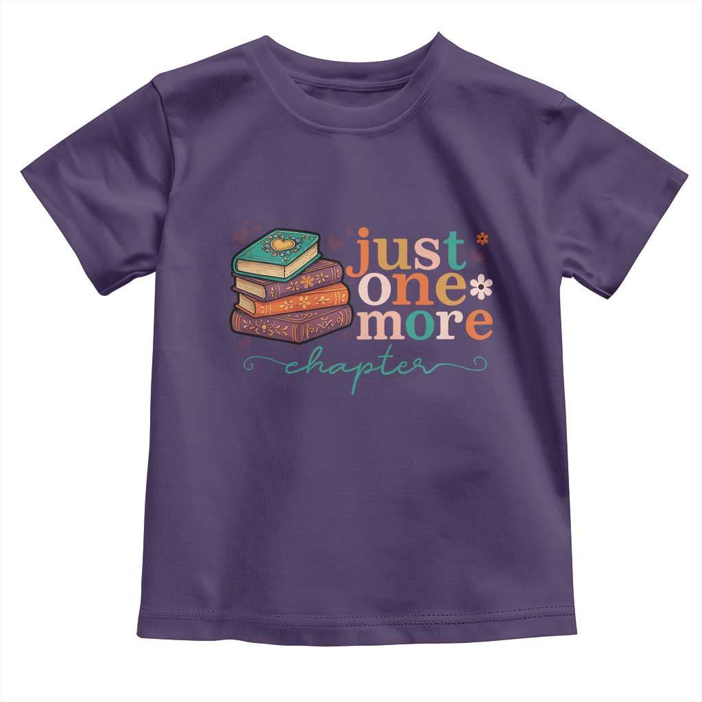 Just One More Chapter Toddler T Shirt Cute Pastel Bookworm Girl Reader TS12 Purple Print Your Wear