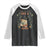 Cute Bookworm Gift Raglan Shirt Easily Distracted By Cats And Books TS12 Black White Print Your Wear