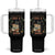 Cute Bookworm Gift Tumbler With Handle Easily Distracted By Cats And Books TS12 One Size: 40 oz Black Print Your Wear