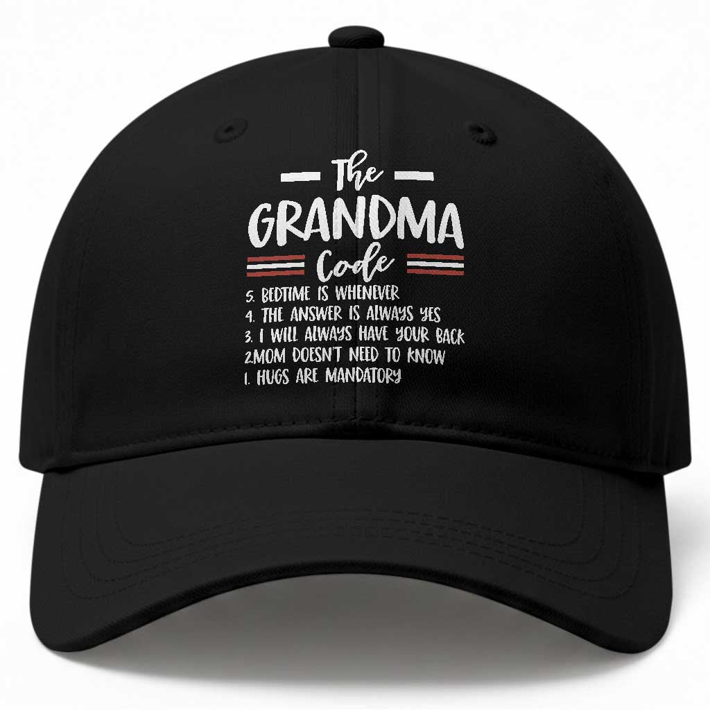 The Grandma Code Baseball Cap Humorous Grandmother Rules Graphic TS12 Print Your Wear
