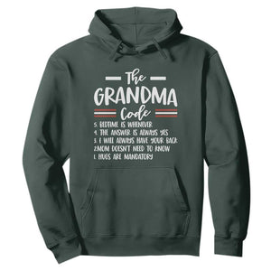 The Grandma Code Hoodie Humorous Grandmother Rules Graphic