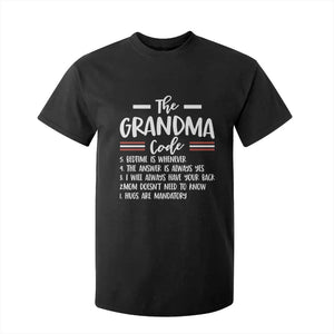The Grandma Code T Shirt For Kid Humorous Grandmother Rules Graphic