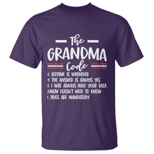 The Grandma Code T Shirt Humorous Grandmother Rules Graphic