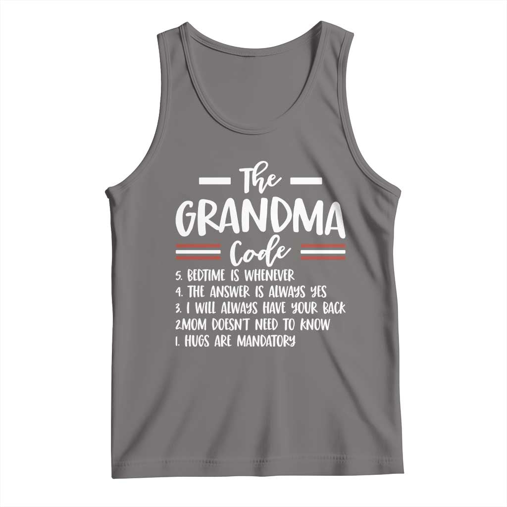 The Grandma Code Tank Top Humorous Grandmother Rules Graphic
