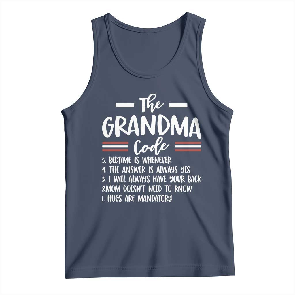 The Grandma Code Tank Top Humorous Grandmother Rules Graphic