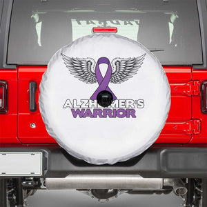Alzheimers Warrior Spare Tire Cover Purple Ribbon Angel Wings Memory Support Gift