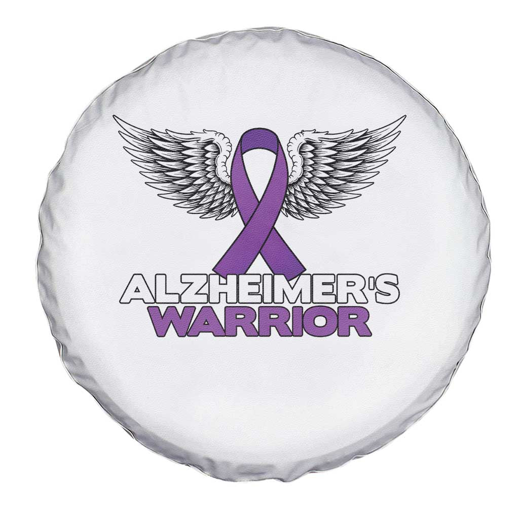 Alzheimers Warrior Spare Tire Cover Purple Ribbon Angel Wings Memory Support Gift