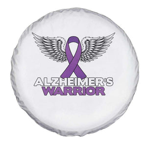 Alzheimers Warrior Spare Tire Cover Purple Ribbon Angel Wings Memory Support Gift