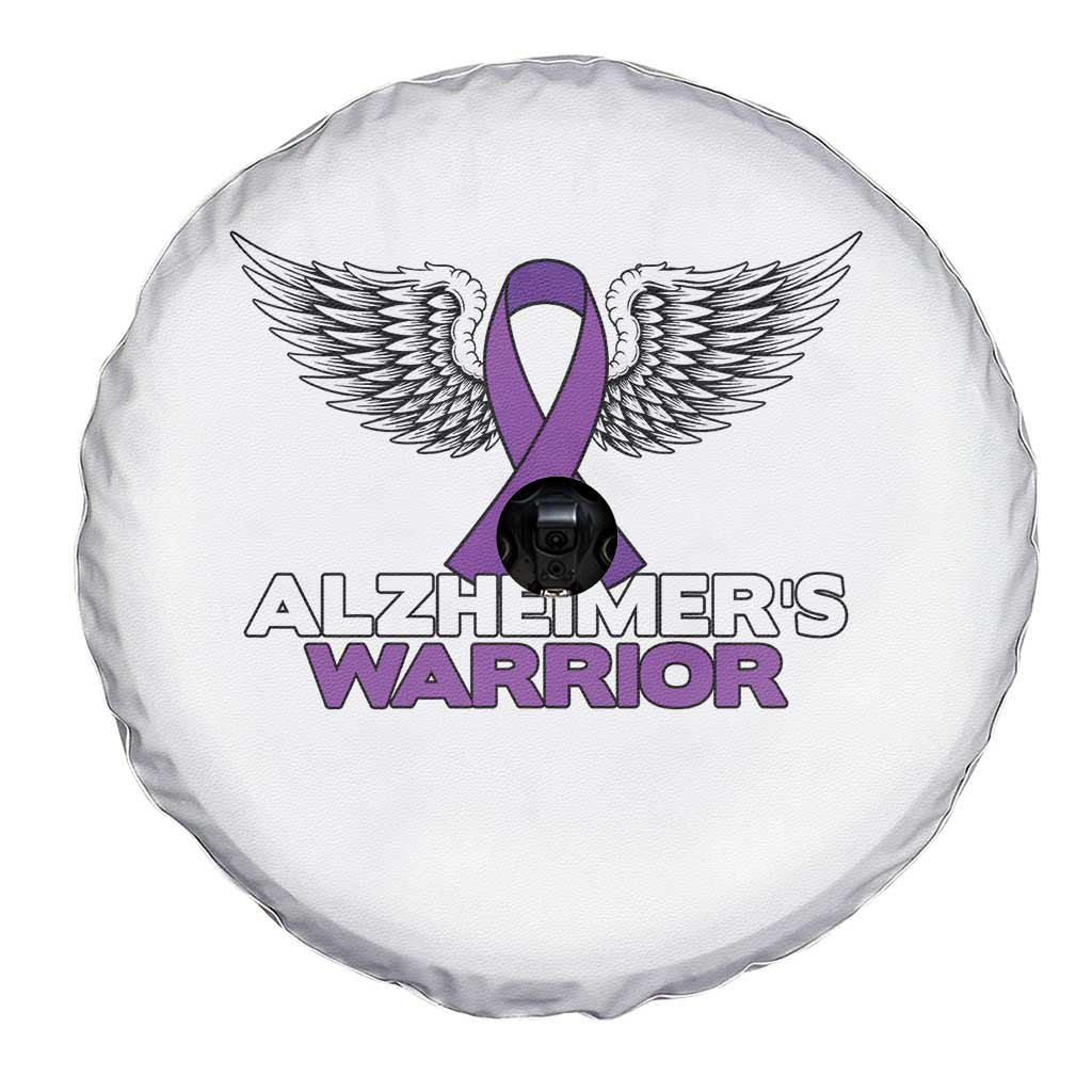 Alzheimers Warrior Spare Tire Cover Purple Ribbon Angel Wings Memory Support Gift
