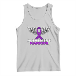 Alzheimers Warrior Tank Top Purple Ribbon Angel Wings Memory Support Gift
