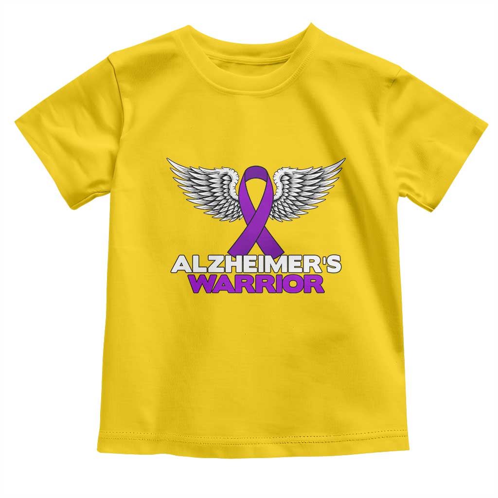 Alzheimers Warrior Toddler T Shirt Purple Ribbon Angel Wings Memory Support Gift