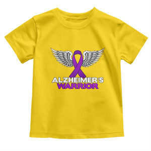 Alzheimers Warrior Toddler T Shirt Purple Ribbon Angel Wings Memory Support Gift
