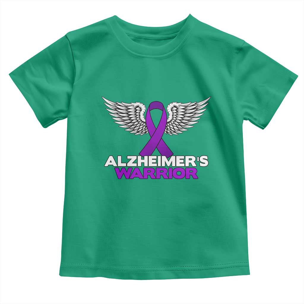 Alzheimers Warrior Toddler T Shirt Purple Ribbon Angel Wings Memory Support Gift