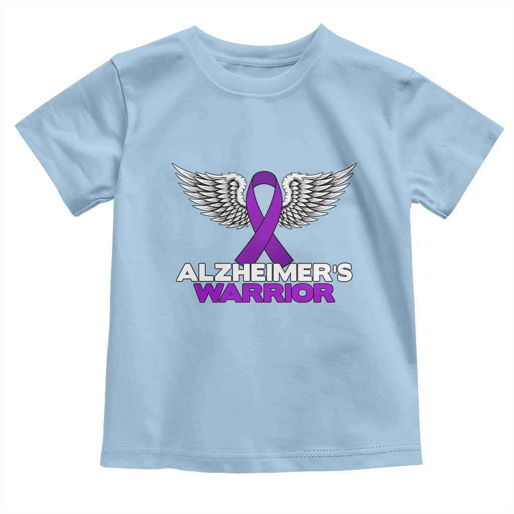 Alzheimers Warrior Toddler T Shirt Purple Ribbon Angel Wings Memory Support Gift