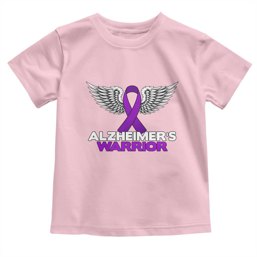 Alzheimers Warrior Toddler T Shirt Purple Ribbon Angel Wings Memory Support Gift