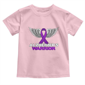 Alzheimers Warrior Toddler T Shirt Purple Ribbon Angel Wings Memory Support Gift