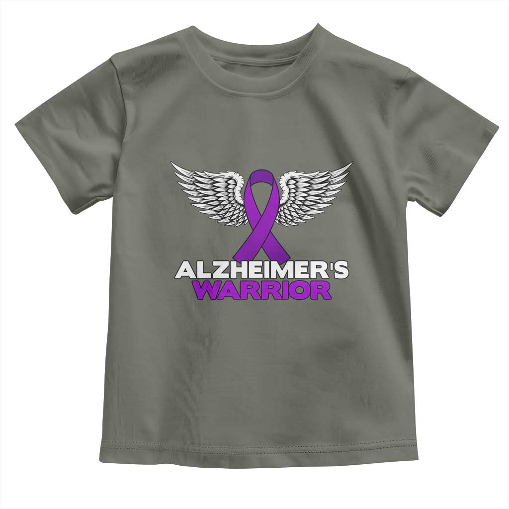 Alzheimers Warrior Toddler T Shirt Purple Ribbon Angel Wings Memory Support Gift