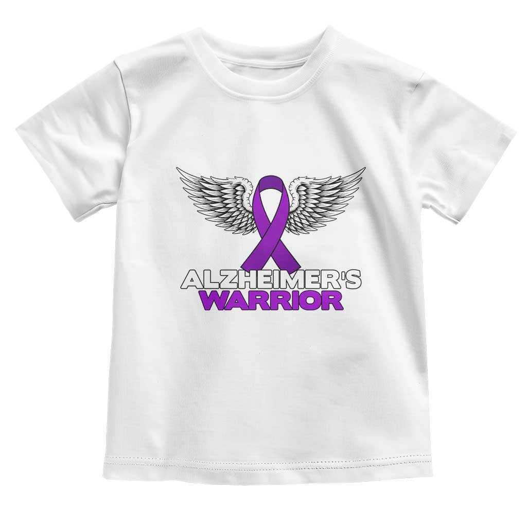 Alzheimers Warrior Toddler T Shirt Purple Ribbon Angel Wings Memory Support Gift
