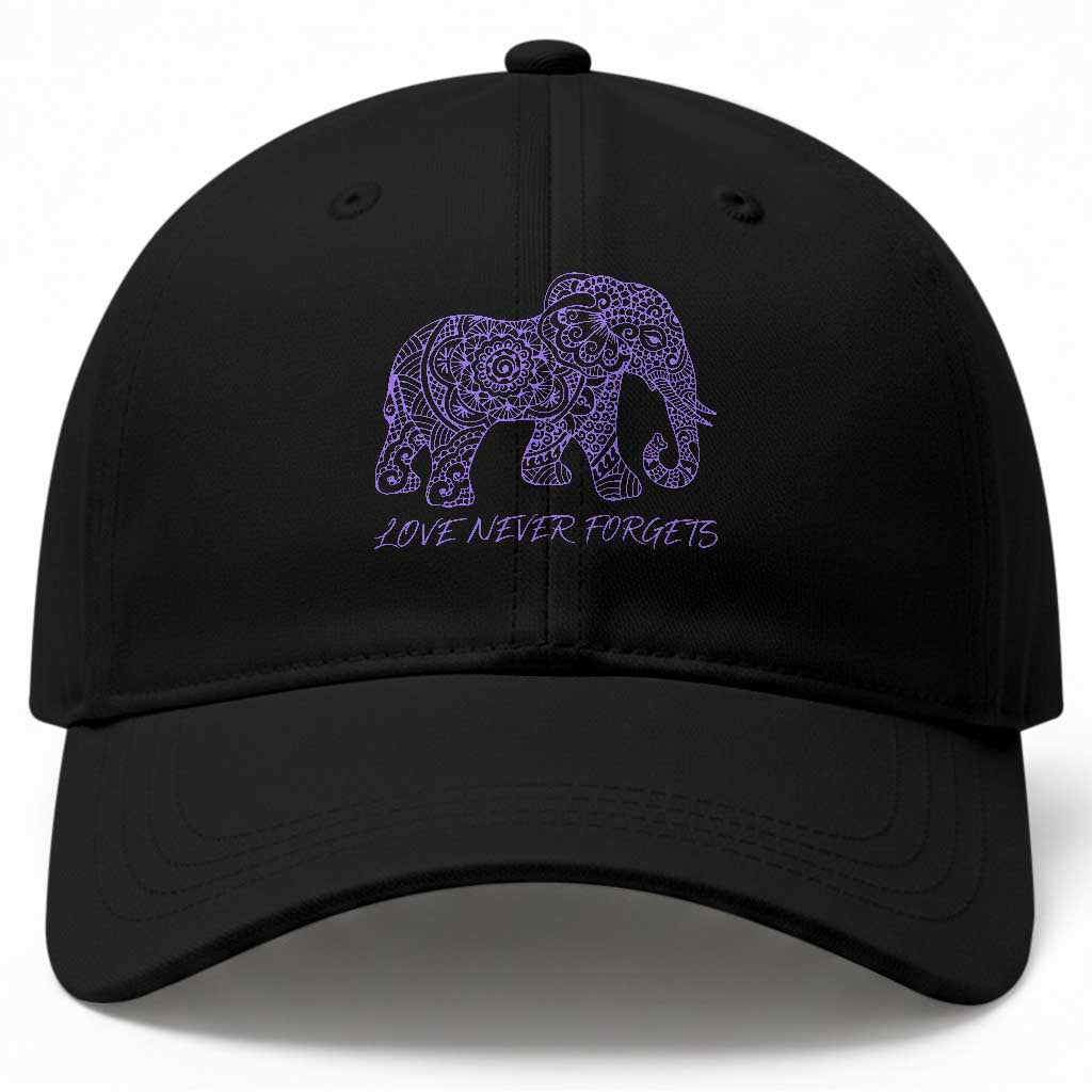 Love Never Forgets Elephant Mandala Baseball Cap Animal Lover Gift TS12 Print Your Wear