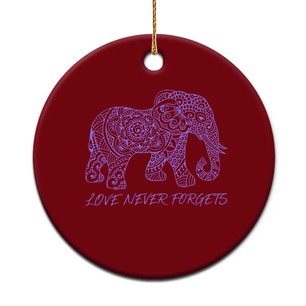 Love Never Forgets Elephant Mandala Ceramic Ornament Animal Lover Gift TS12 1pc Red Print Your Wear