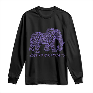 Love Never Forgets Elephant Mandala Long Sleeve Shirt Animal Lover Gift