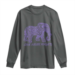 Love Never Forgets Elephant Mandala Long Sleeve Shirt Animal Lover Gift