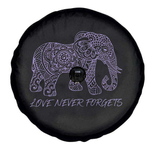 Love Never Forgets Elephant Mandala Spare Tire Cover Animal Lover Gift