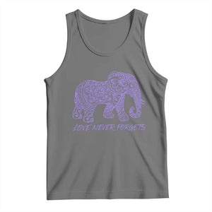 Love Never Forgets Elephant Mandala Tank Top Animal Lover Gift