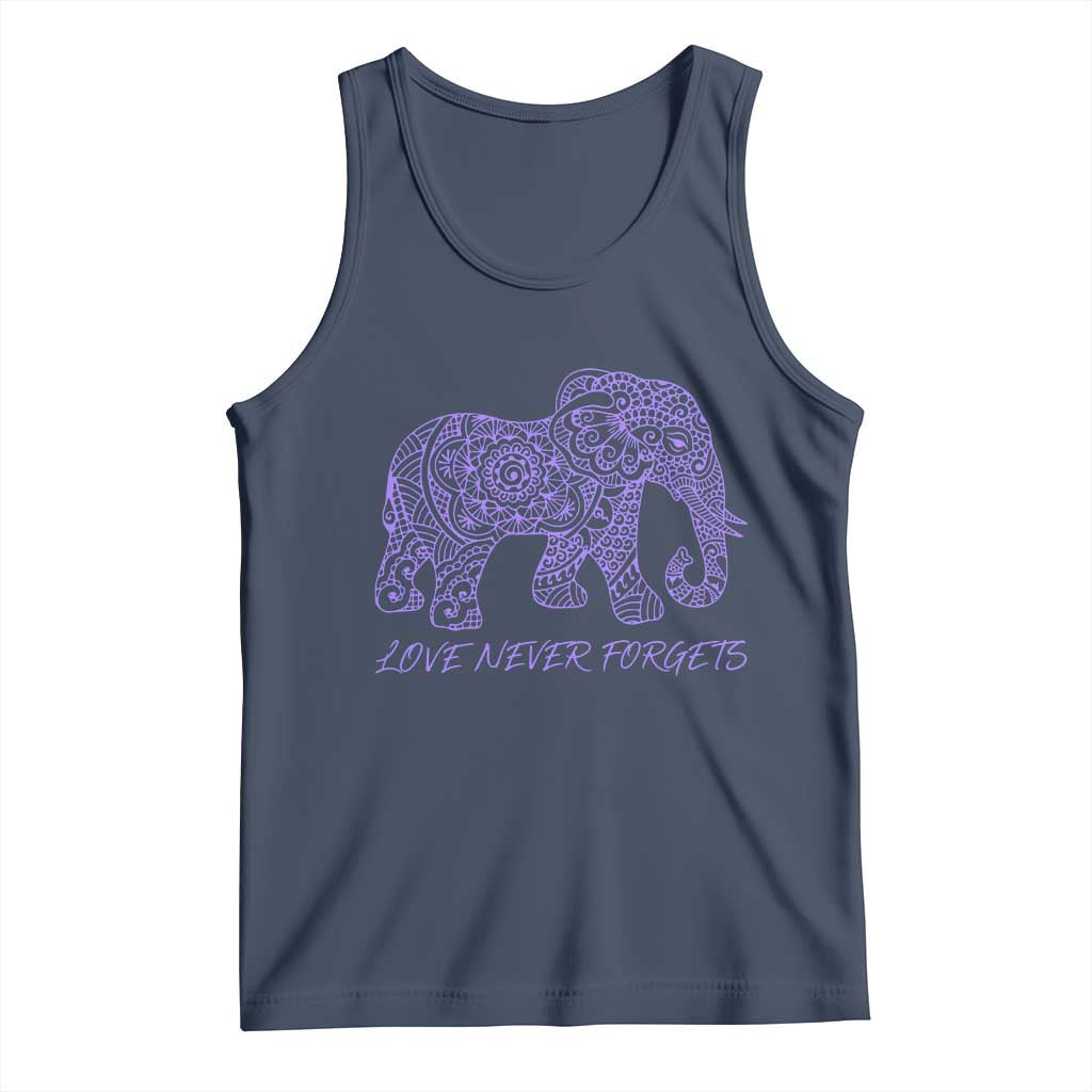 Love Never Forgets Elephant Mandala Tank Top Animal Lover Gift