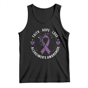 Faith Hope Love Purple Ribbon Tank Top End Alzheimers Butterfly Graphic