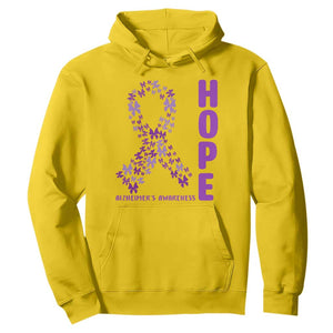 Hope Alzheimer's Awareness Purple Butterfly Ribbon Support Hoodie