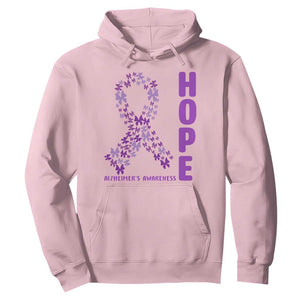 Hope Alzheimer's Awareness Purple Butterfly Ribbon Support Hoodie