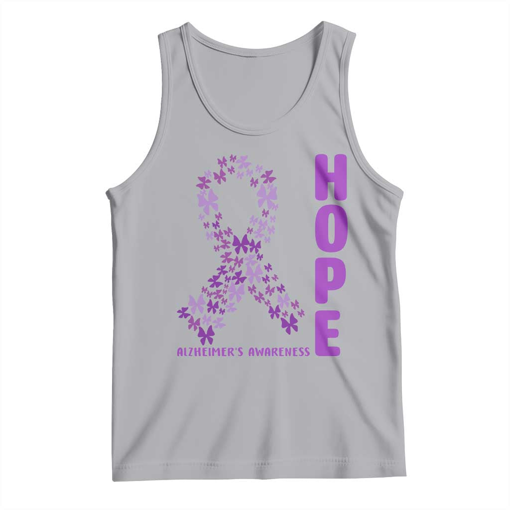 Hope Alzheimer's Awareness Purple Butterfly Ribbon Support Tank Top