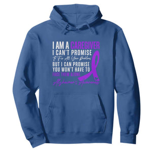 Alzheimer's Caregiver Support Hoodie Purple Ribbon Hope Graphic