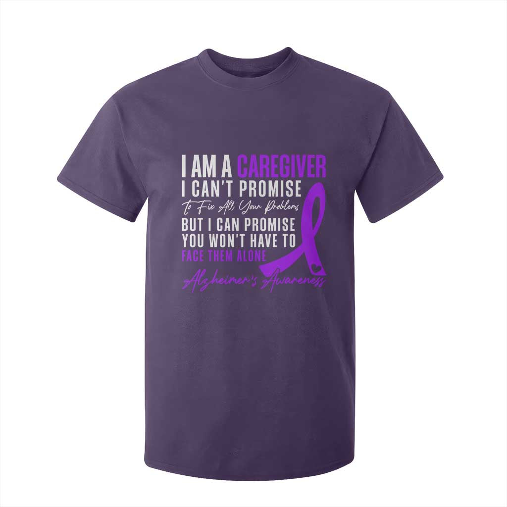 Alzheimer's Caregiver Support T Shirt For Kid Purple Ribbon Hope Graphic TS12 Purple Print Your Wear