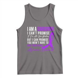 Alzheimer's Caregiver Support Tank Top Purple Ribbon Hope Graphic