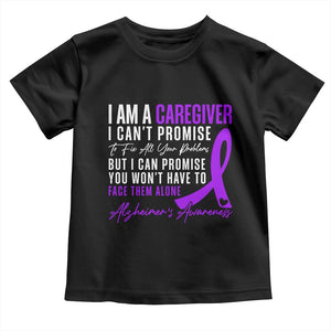 Alzheimer's Caregiver Support Toddler T Shirt Purple Ribbon Hope Graphic